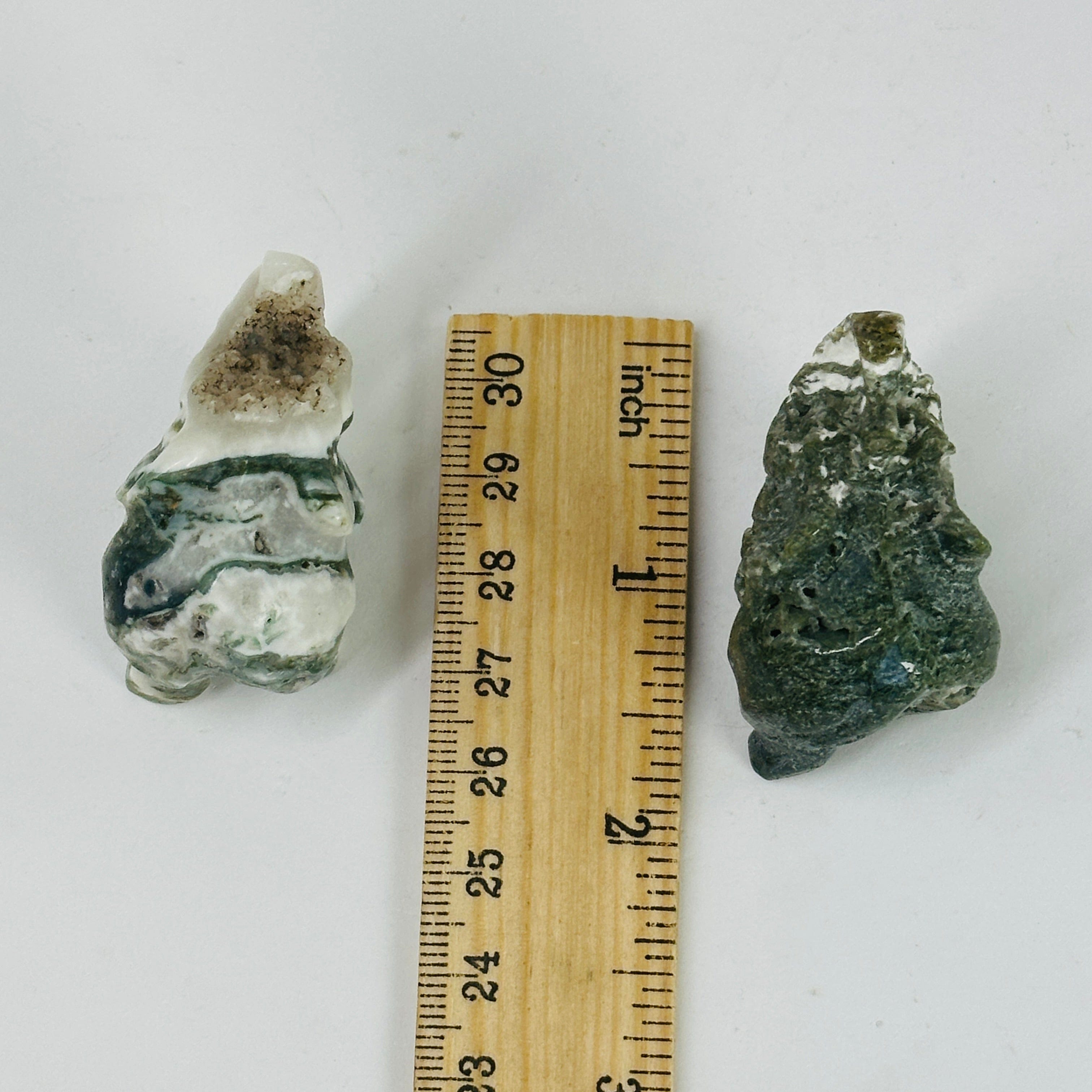 Moss Agate Crystal Carved Elephants YOU CHOOSE