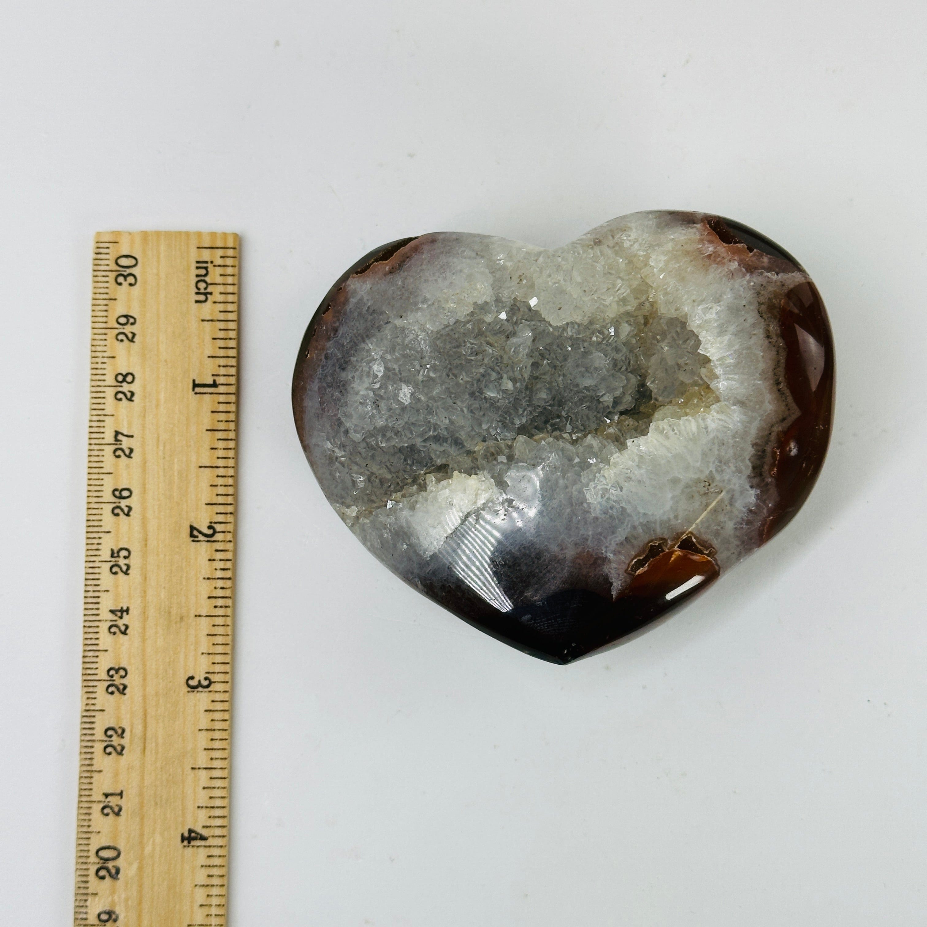 Agate Crystal Heart with Druzy YOU CHOOSE