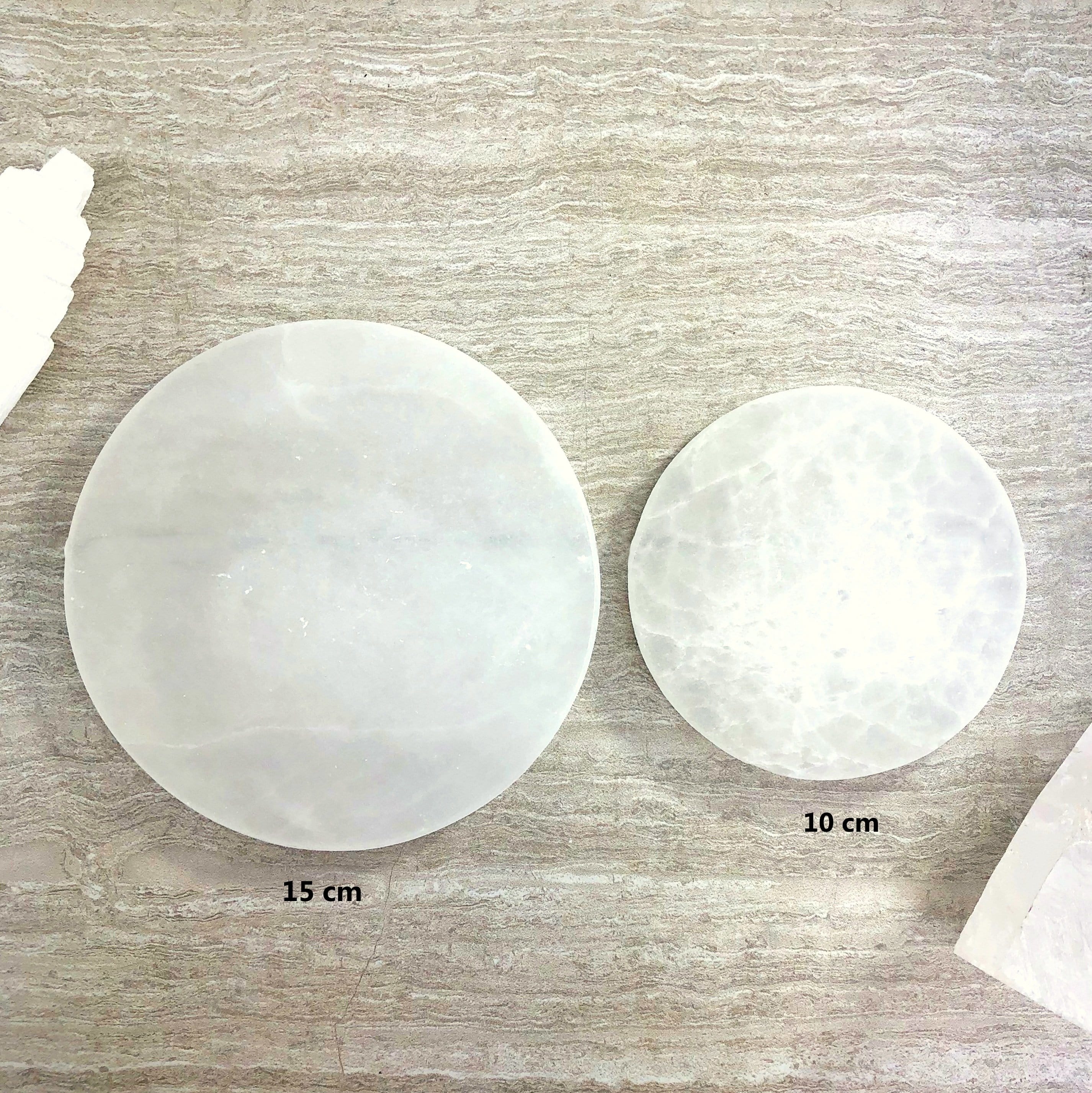 Selenite Charging Plate - Flat Round Stone - BY SIZE (RK5)