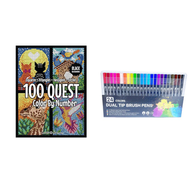 100 QUEST Color by Numbers Book