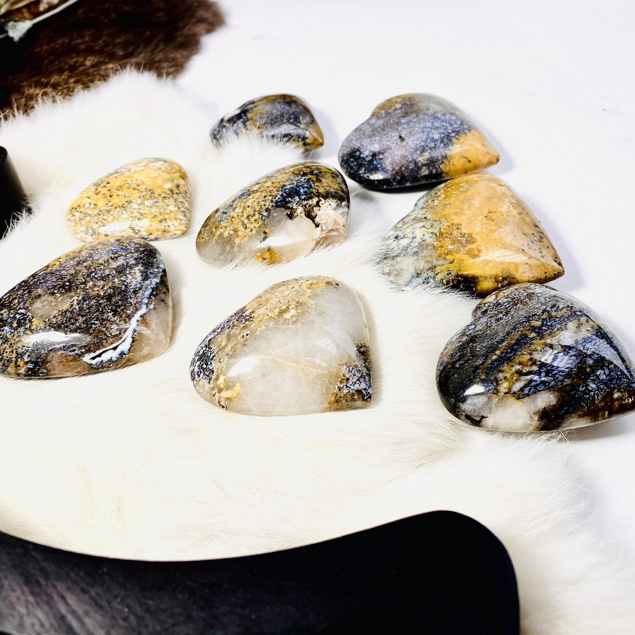 Lions Eye Jasper Crystal Hearts - By Weight