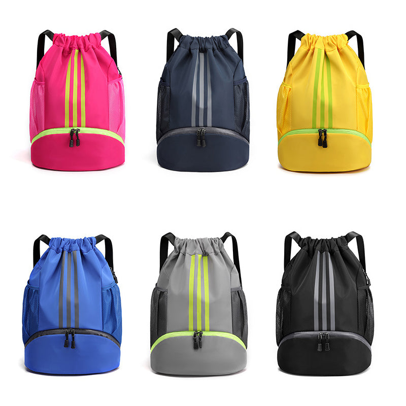 Large Nylon Drawstring Pocket Backpack