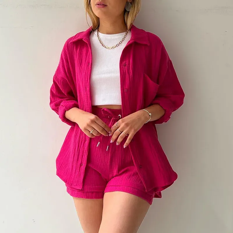 Women's Two-piece Long Sleeve Shirt Fashion Casual Suit