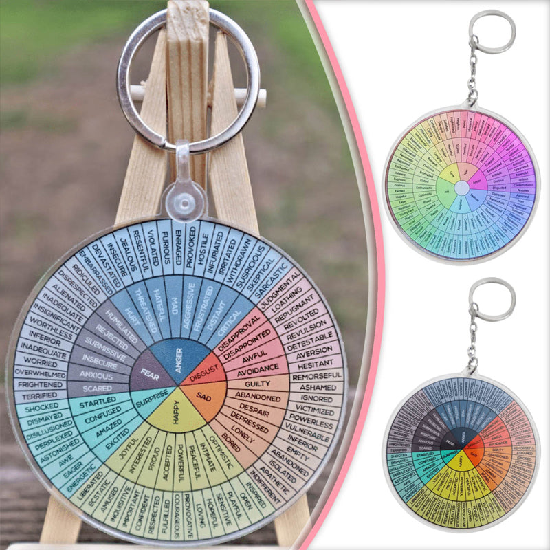 Feeling Round Double-Sided Key Chain