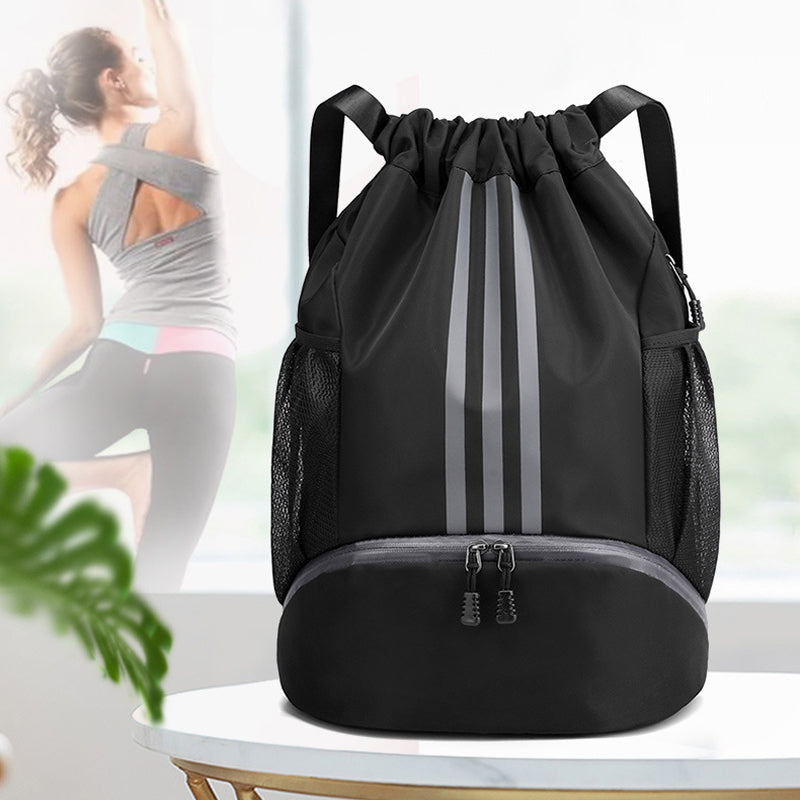 Large Nylon Drawstring Pocket Backpack