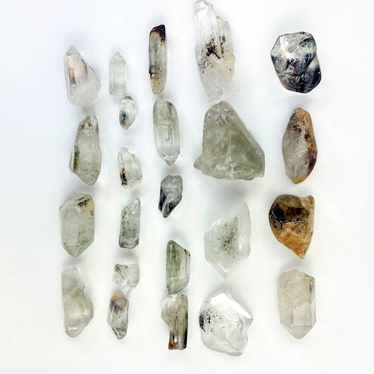 Polished Crystal Quartz Points with Chloride - 1/2 lb bag