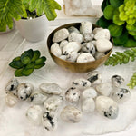 White Moonstone Crystal Tumbled Stones - Medium Size - 1/2 lb or 1 lb