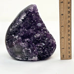 Amethyst and Agate Teardrop Crystal Cut Base