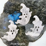 Crystal Ghost with Hat Carving - Halloween Decor - You Choose Stone