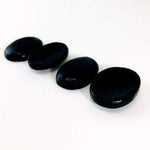 Black Tourmaline Worry Stone - Thumb Stone (2BROWNSHELF-62)