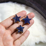 Druzy Star Titanium Blue Star (RK36B4-08)