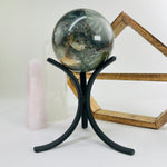 African Bloodstone Polished Crystal Ball with Stand OOAK