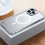 Metal Frame Magnetic Charging Case For iPhone