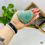 Polished Amazonite Heart - YOU CHOOSE