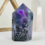 Agate Druzy Crystal Point OOAK