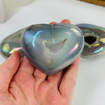 Angel Aura Agate Crystal Puffy Heart YOU CHOOSE