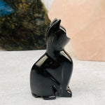 Black Onyx Cat- Polished Stone Kitty - Halloween (LBS0-S2-B3)