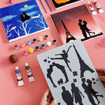 Fast Draw Stencil Art Templates( 12 Sheets/Set )