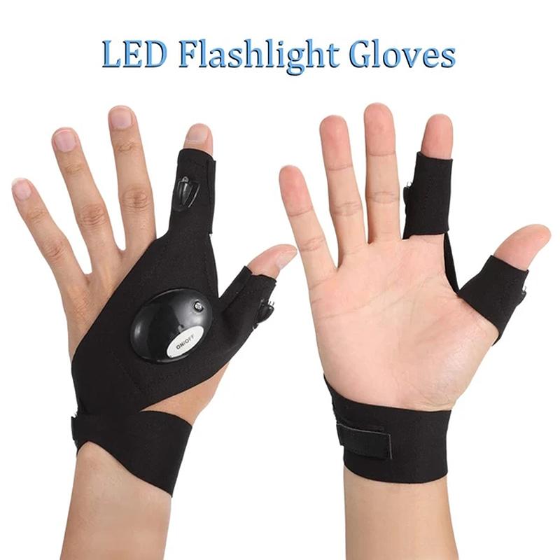 LED Gloves with Waterproof Lights