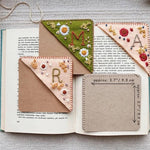 Personalized Hand Embroidered Corner Bookmark