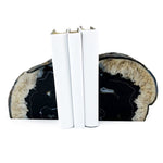 Black Agate Crystal Bookend Pair - 9 to 12 pounds (RK1-29)