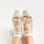 Translucent Daisy Socks, 5 pairs