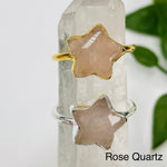 Gemstone Star Ring - Gold or Silver