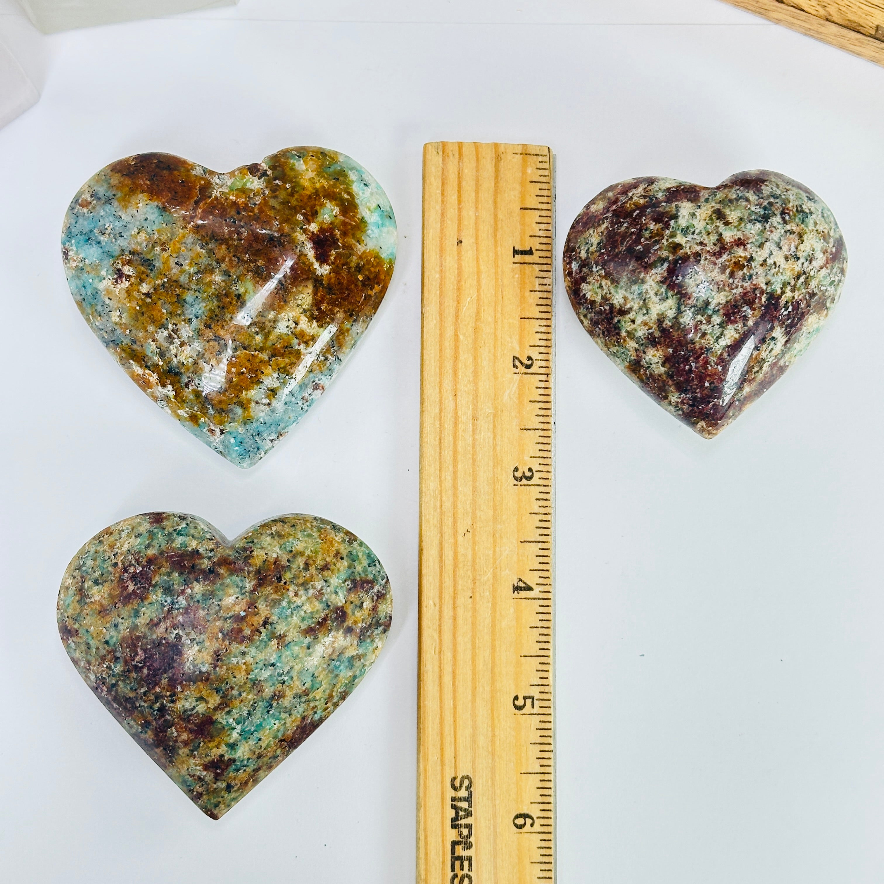 Amazonite Polished Crystal Heart YOU CHOOSE #3