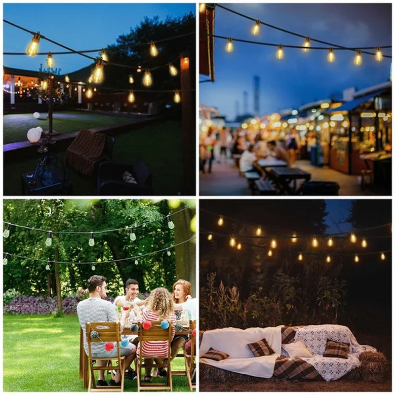 Solar Powered LED Outdoor String Lights