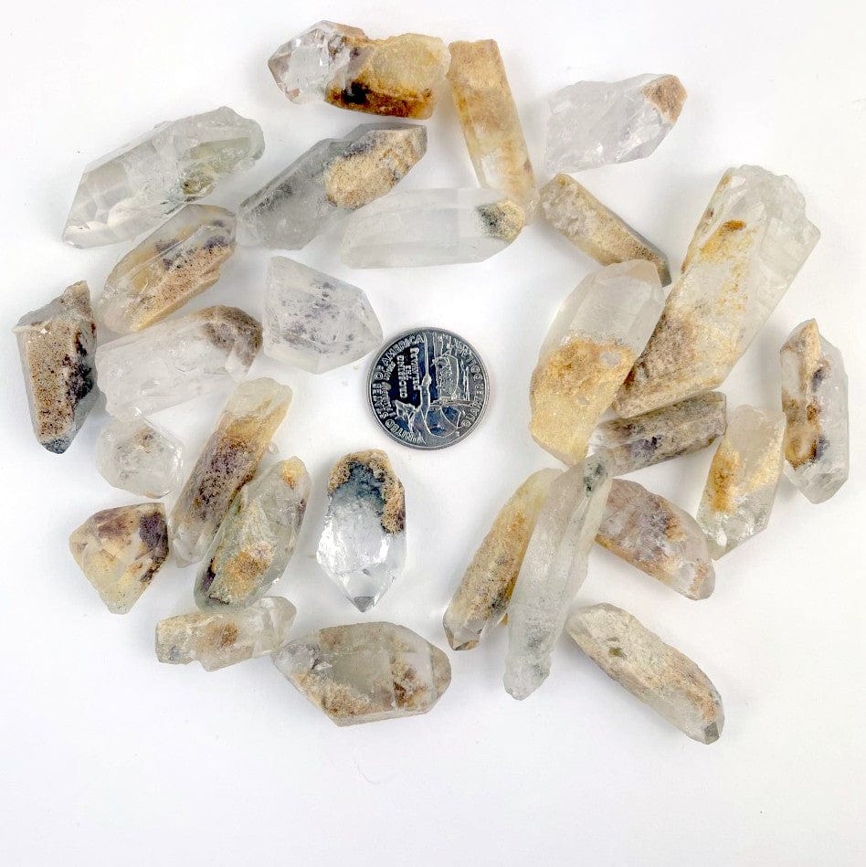 Rough Crystal Quartz Points with Chloride - 1/2 lb bag