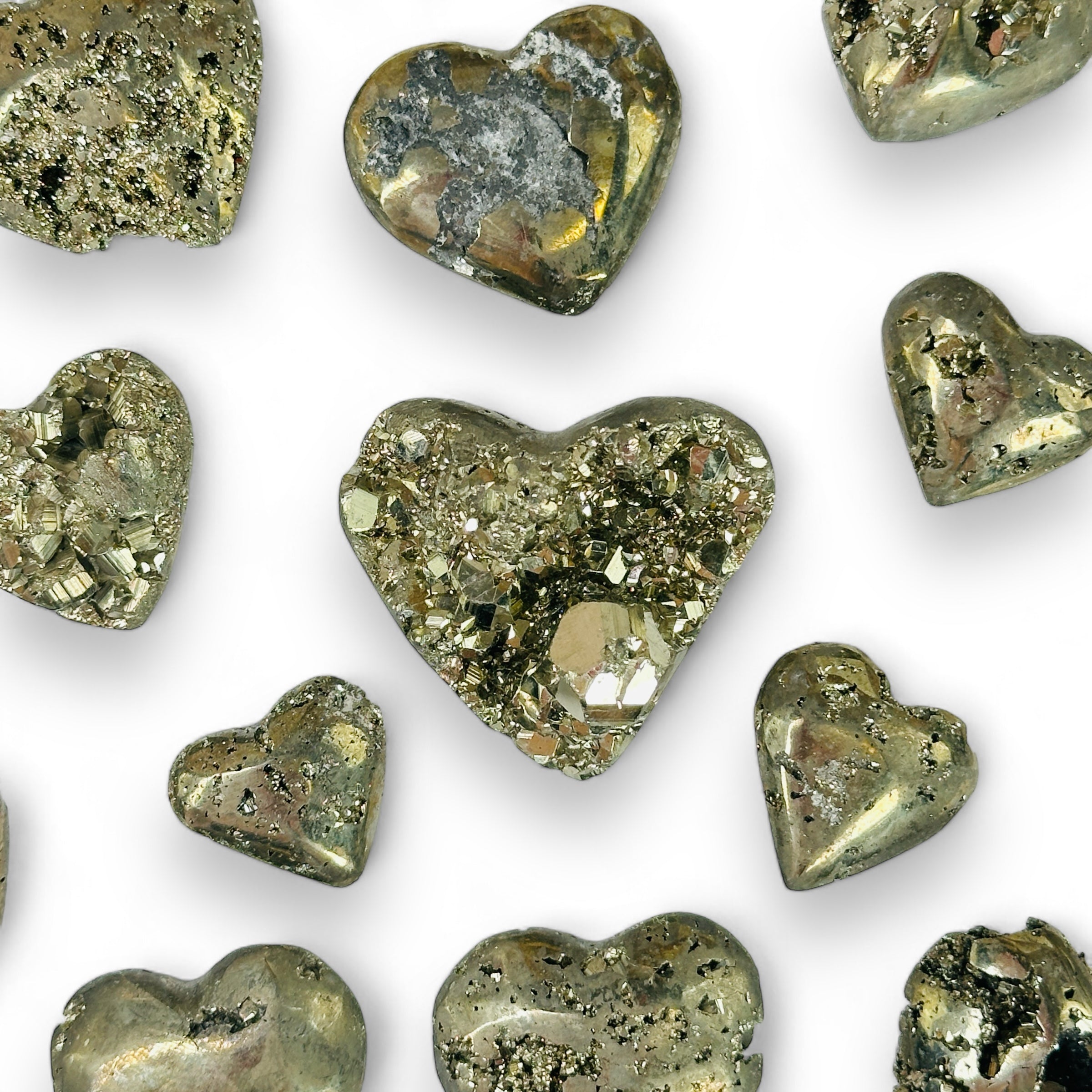 Pyrite Crystal Heart