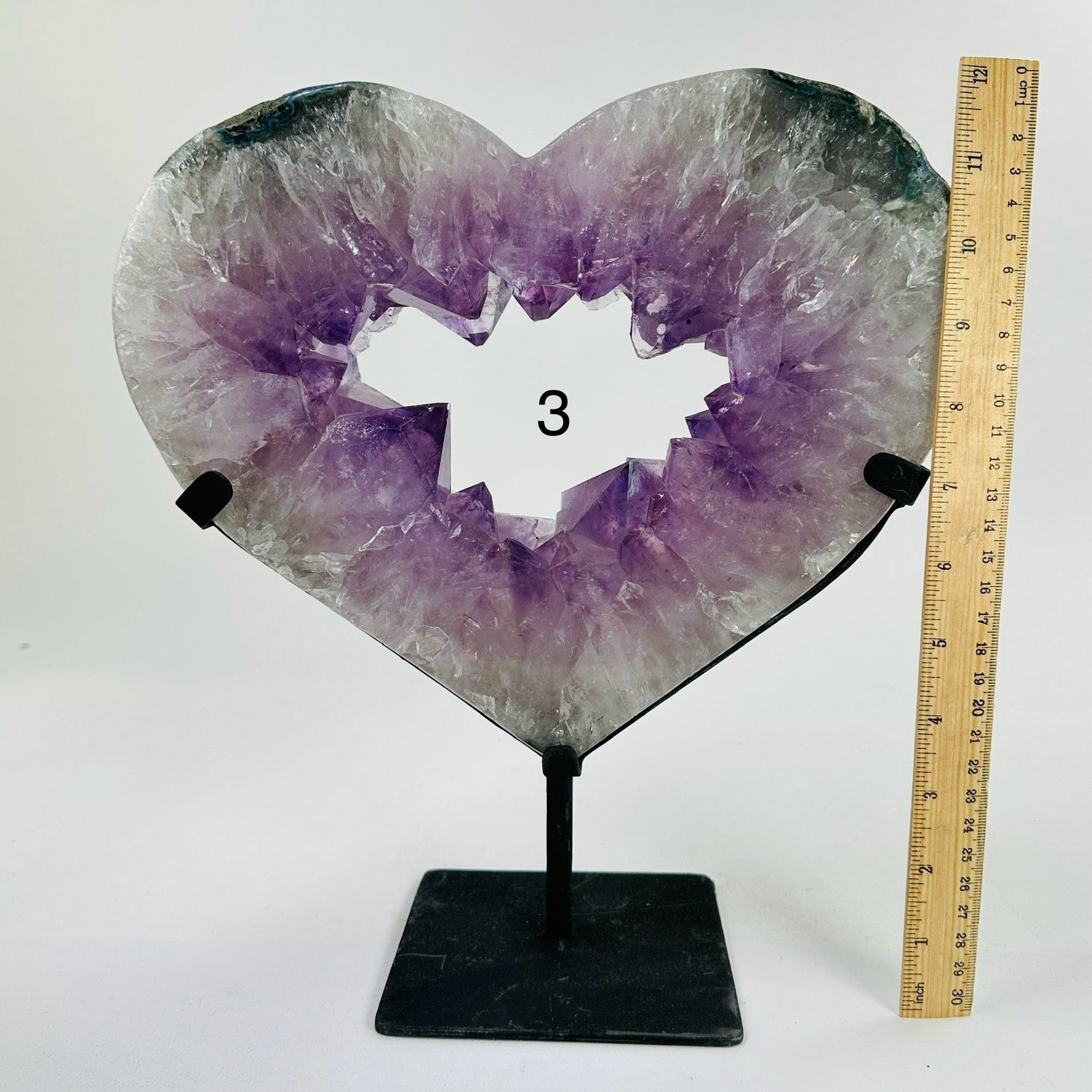 Amethyst Crystal Heart on Stand Mother's Day Gift Idea