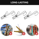 Stainless Steel Metal Long Tail Clip (6 pcs/set)