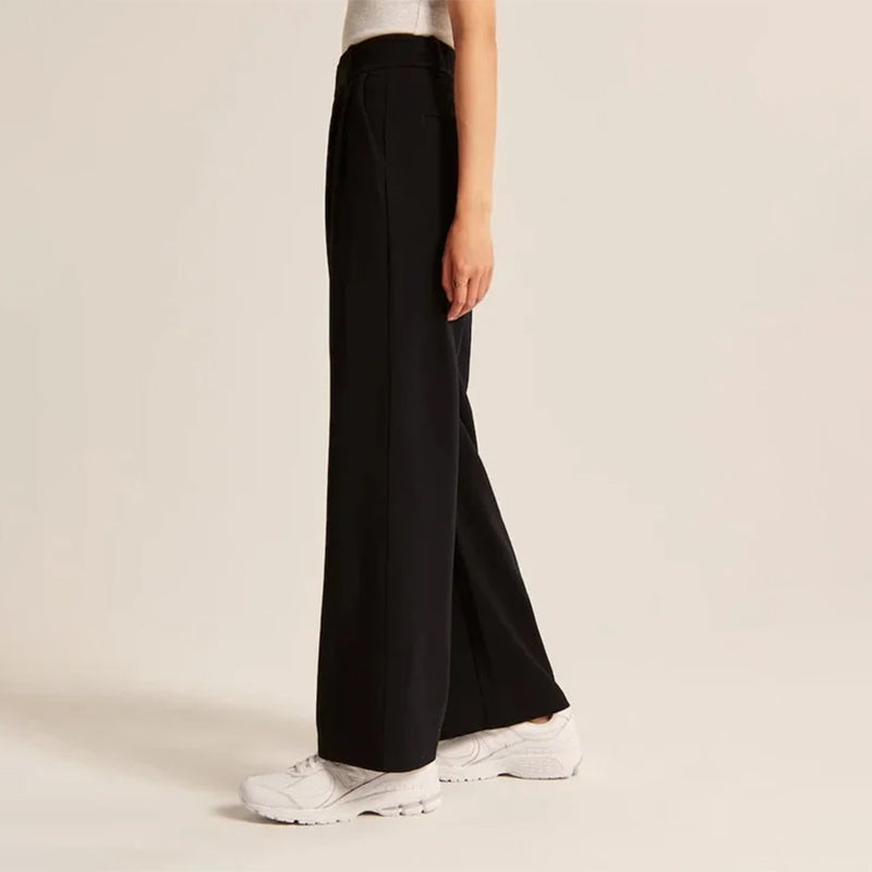 High Waist Tailored Wide Leg Pants