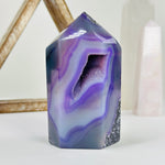 Agate Druzy Crystal Point OOAK