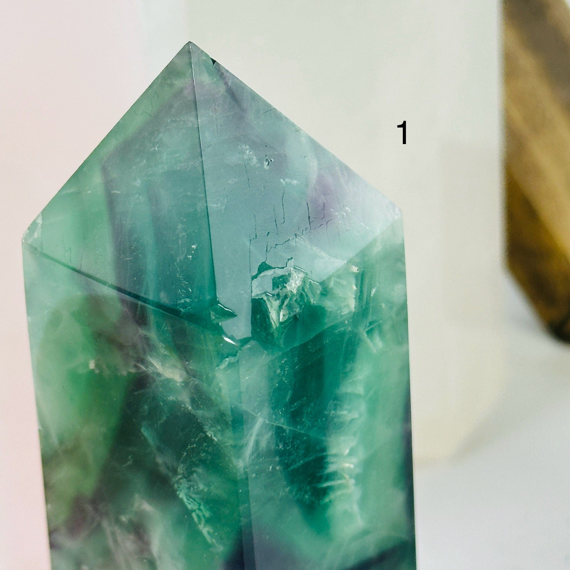 Feather Fluorite Crystal Polished Obelisk Tower AS IS YOU CHOOSE