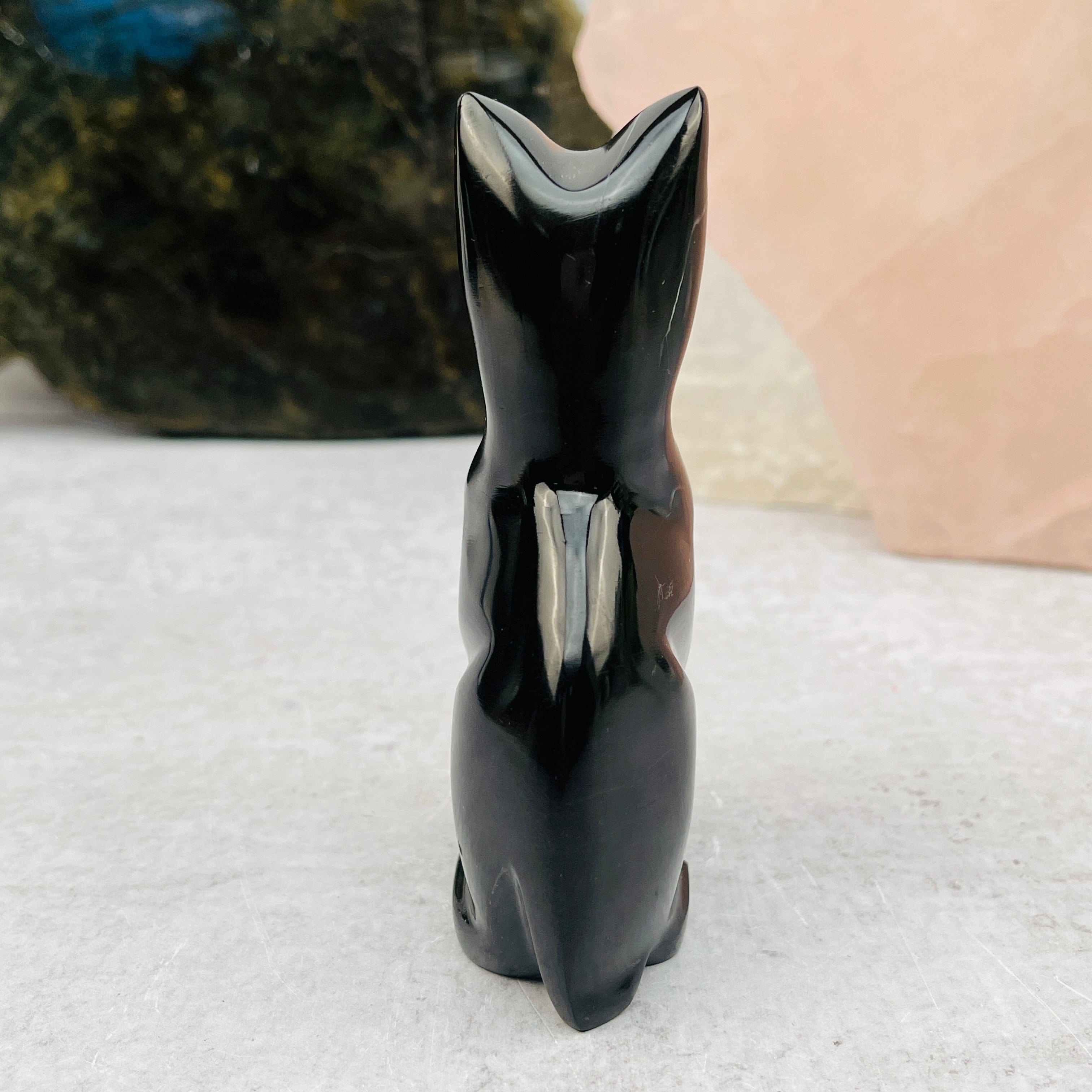 Black Onyx Cat- Polished Stone Kitty - Halloween (LBS0-S2-B3)