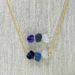 Chakra 3 Stone Necklace - Choose Gold or Silver Adjustable Length