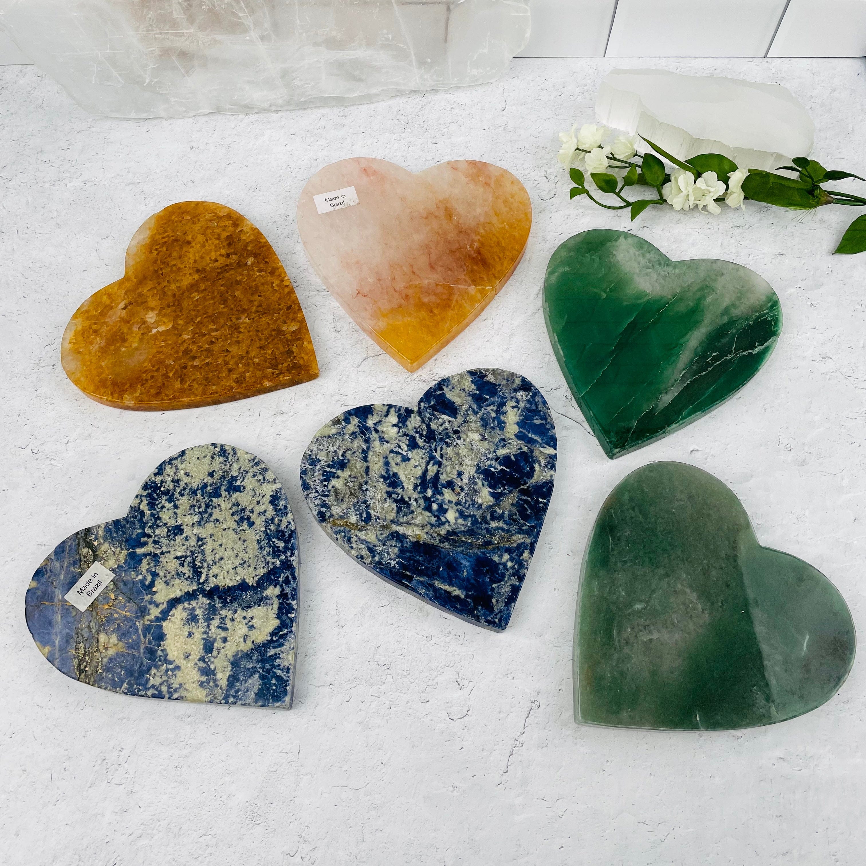 Large Gemstone Heart Slice - You Choose Stone