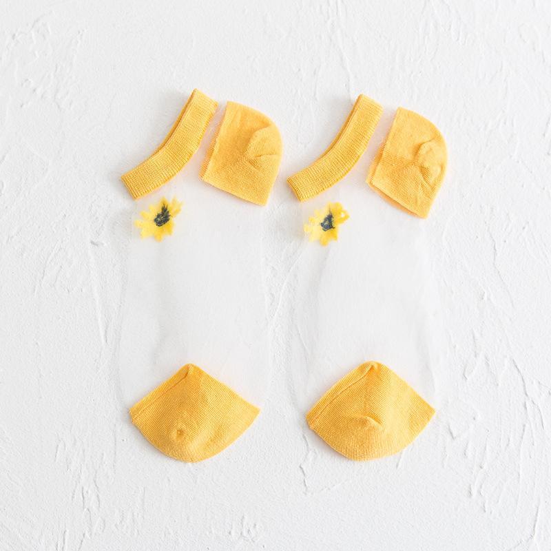 Translucent Daisy Socks, 5 pairs