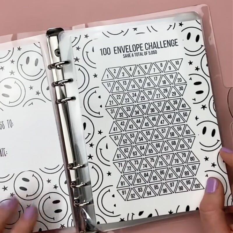 100 Envelope Savings Challenge Binder