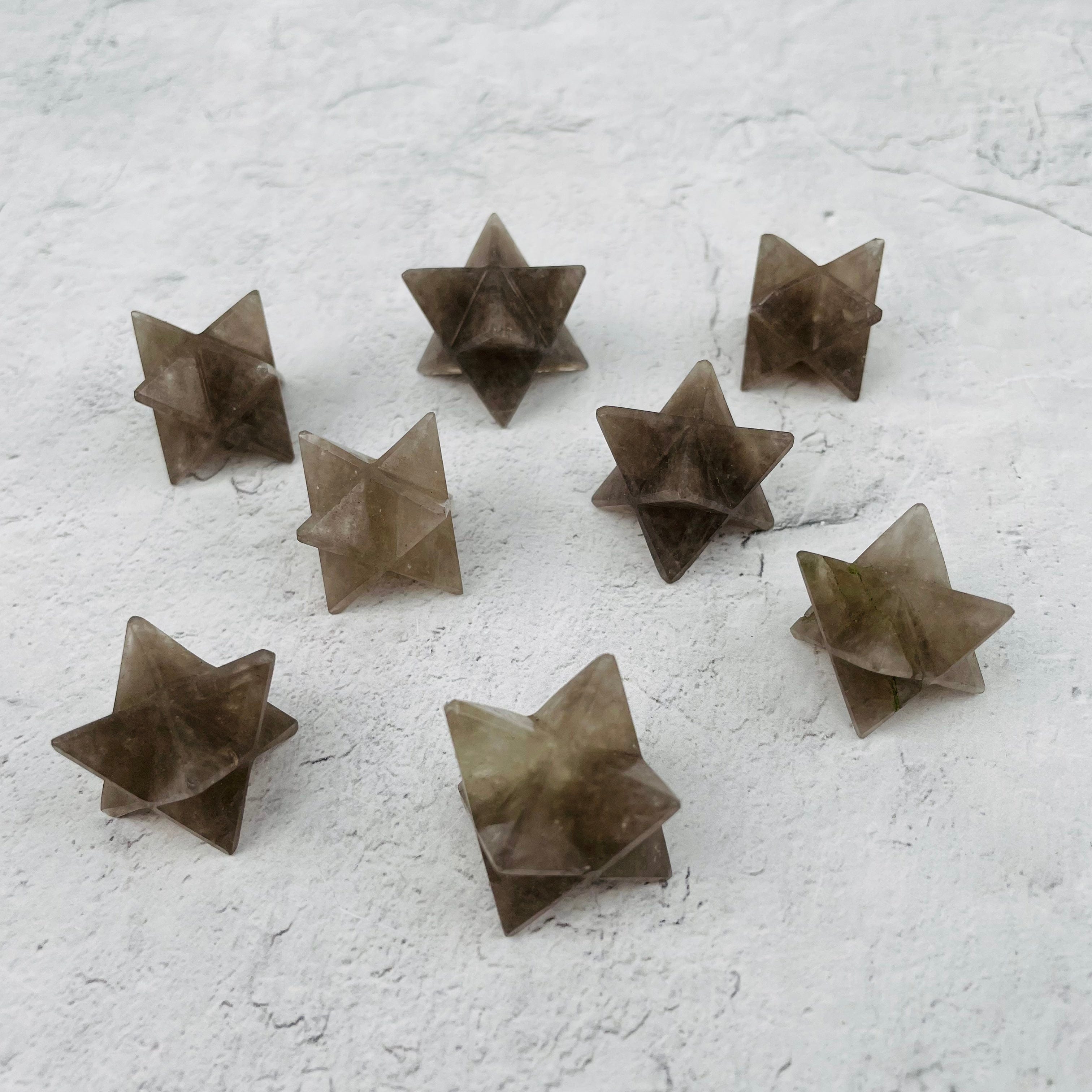 check stock Smoky Quartz Merkaba Star- Merkabah - Metaphysical - Meditation