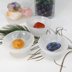 Selenite Pedestal Bowl - Reiki Stone Charging Station - 10CM (RK6-65)