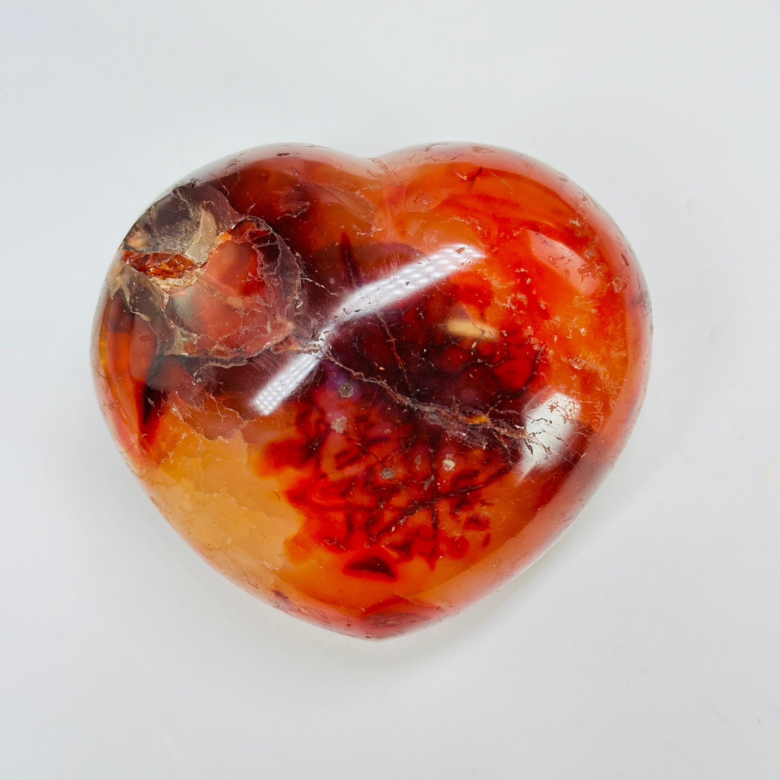 Carnelian Crystal Heart AS IS