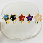 Gemstone Star Ring - Gold or Silver