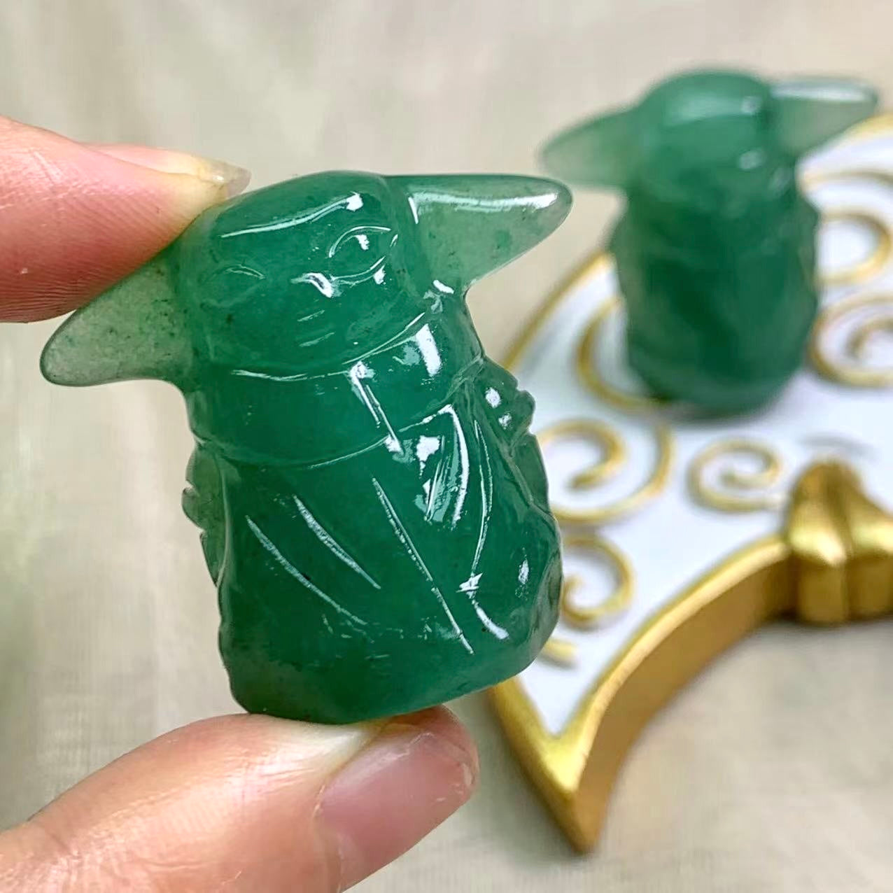 Green Aventurine Baby Yoda 3cm