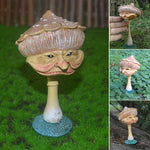 Funny Face Mushroom Garden Statue