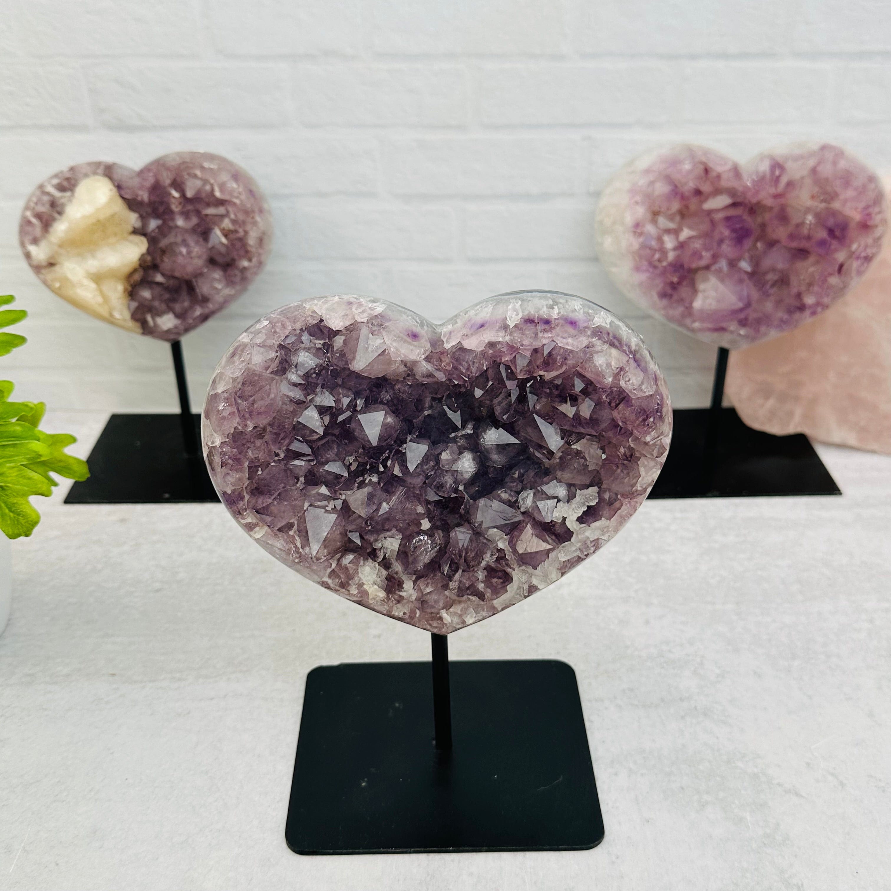 Amethyst Crystal Heart on Stand - Mother's Day Gift Idea - You Choose