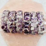 Chevron Amethyst Crystal Bracelet