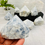 Blue Calcite Semi-Polished Points - By Weight